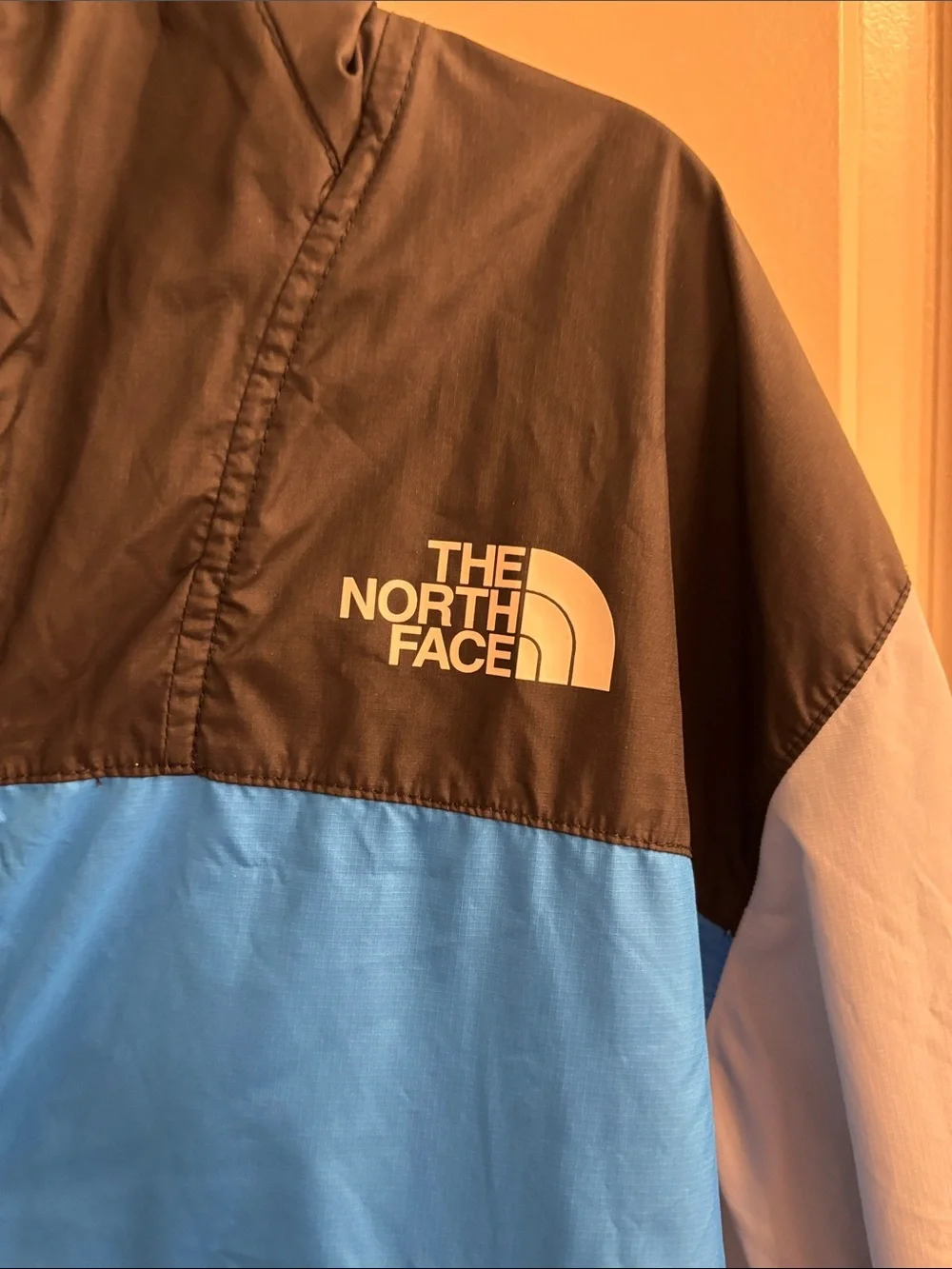 The North Face Black, Royal Blue & Light Blue Hooded Pullover Anorak